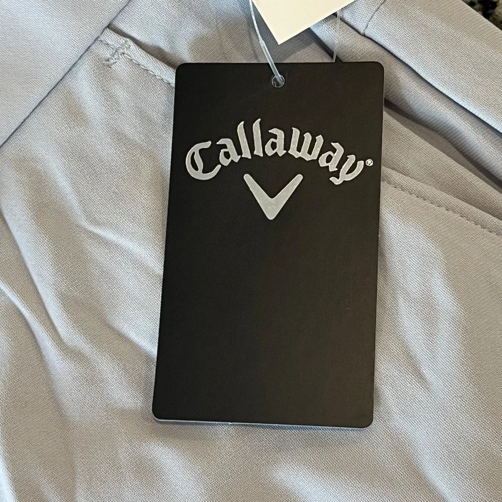NWT Callaway High Rise Opti Dr Performance‎ Golf Pants Mens 40x30 Gray Stretch